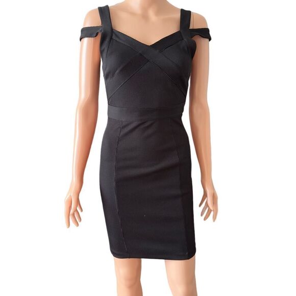 A/X ARMANI EXCHANGE Black Bandage Dress - Picture 1 of 13